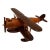 Vintage Mid-Century Handcrafted Wood Biplane Seaplane Handmade Model. Ralph Lauren Bookcase Aesthetic For Sale