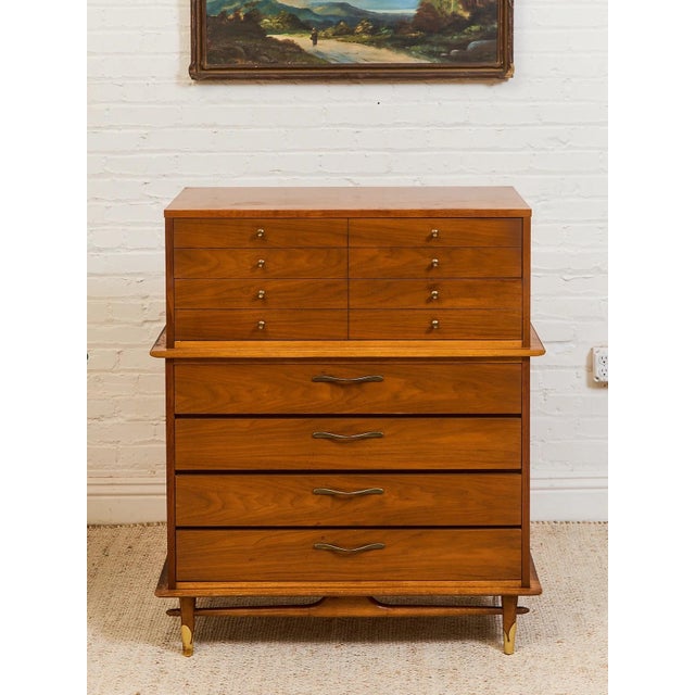 Lane Furniture Mid 20th Century Lane Copenhagen Highboy For Sale - Image 4 of 12