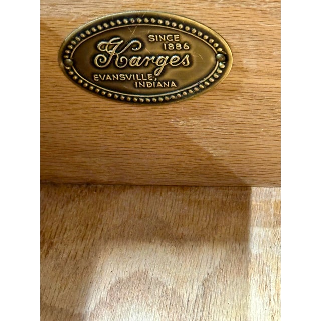 Pair of Karges French Regency Mahogany Nightstands With Pull-Out Slides | 3-Drawer Bedside Chests For Sale In West Palm - Image 6 of 11