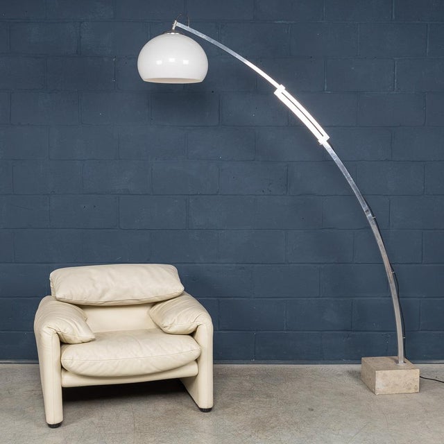 Vintage Italian Extendable Arc Floor Lamp, 1970 For Sale - Image 16 of 18