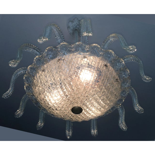 Medusa Ceiling Light attributed to Barovier & Toso, 1950s For Sale - Image 3 of 13