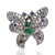 17.62 Carat Multi-Gemstone and Diamond Butterfly Brooch Pendant in Sterling Silver For Sale - Image 9 of 13