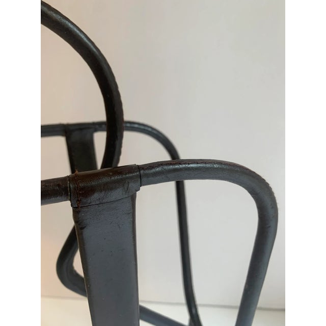 Jacques Adnet Leather Magazine Rack For Sale In Los Angeles - Image 6 of 11