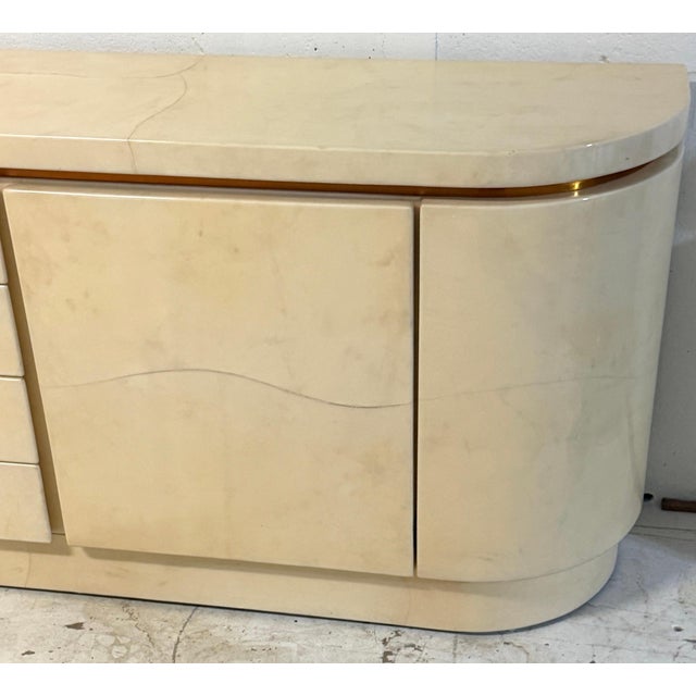 Monumental Karl Springer Goatskin Lacquer Credenza / Sideboard For Sale - Image 11 of 18