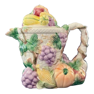 1993 Fitz & Floyd Omnibus Autumn Harvest Bounty Teapot