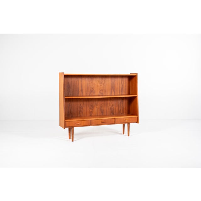 Vintage Scandinavian Teak Bookcase with Drawers, 1960s For Sale - Image 4 of 12