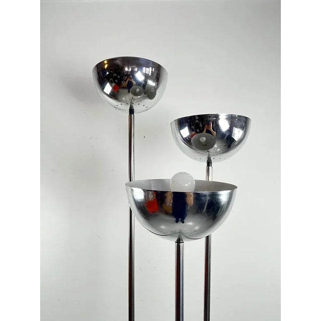 1960s Three-Light Floor Lamp in Chromed Steel, 1969 For Sale - Image 5 of 7