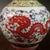 Vintage Famille Rose Porcelain Vase With Red Dragon & Floral Motif For Sale - Image 4 of 9