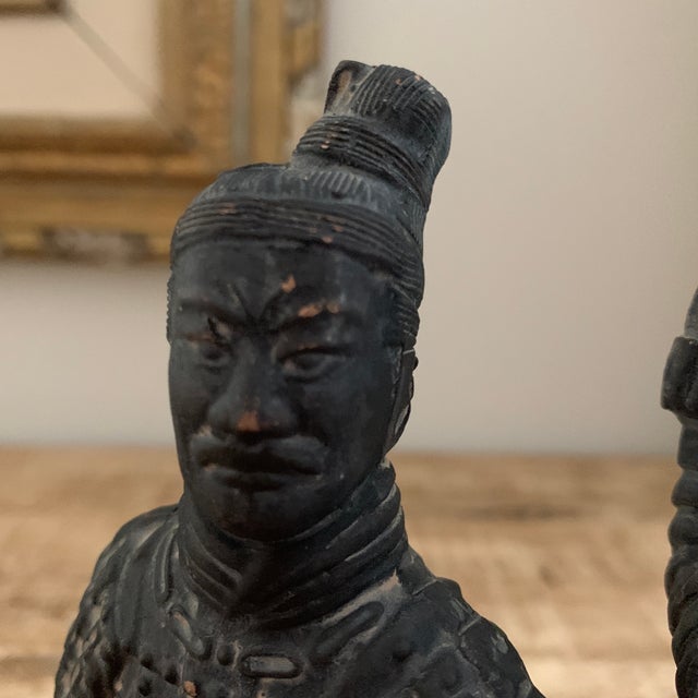 Pair of Small Chinese TerraCotta Warrior Statues Chairish