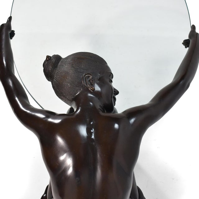 Bronze Nude Figure Coffee Table For Sale - Image 9 of 12