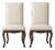 Restoration Hardware Upholstered Linen Side Chairs – Set of 2 For Sale