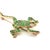 1980s 14k Yellow Gold Diamond & Emerald Frog Pin For Sale - Image 11 of 13