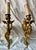 Mid 20th Century French Brass Acanthus Leaf Double Arm Single Arm Pair 3 Piece Sconce Set For Sale - Image 10 of 12