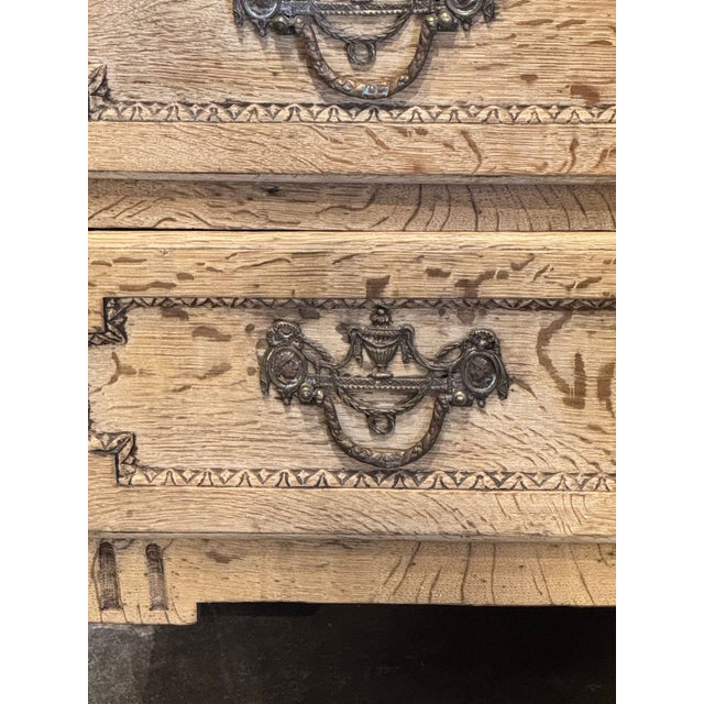 Late 18th Century 18th C. French Louis XVI Bleached Oak Chest For Sale - Image 5 of 8