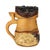 Large wooden beer mug made of carved birch and bark with deer motif, Black Forest, 1960s. The item is actually intended...