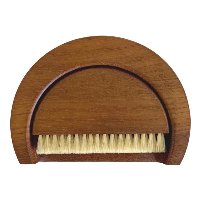 1950s Kay Bojesen Teak Crumb Brush and Tray (Silent Butler) For Sale