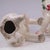 Antique Sponge Ware Pottery Mantel Cats in the style of Wemyss, 1890s, Set of 2 For Sale - Image 9 of 13