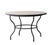 Matthew Izzo Home Moroccan Zellige Yellow and White Striped Tile and Iron Base 48" Round Bistro Table For Sale - Image 4 of 4