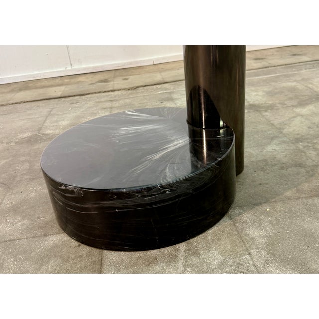Glass “Moon” Extendable Dining Table by Mario Mazzer for Zanette For Sale - Image 7 of 15