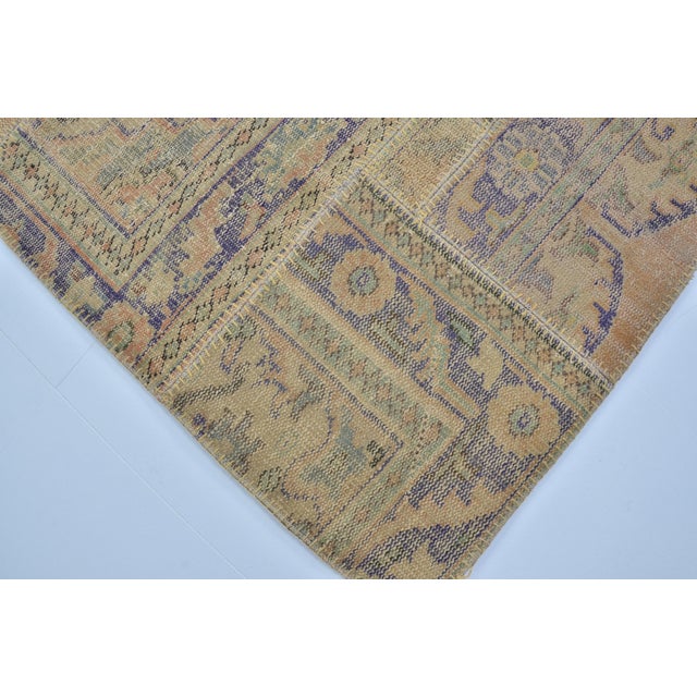 1960s Mid 20th Century Anatolian Floral Handmade Floor Carpet For Sale - Image 5 of 10