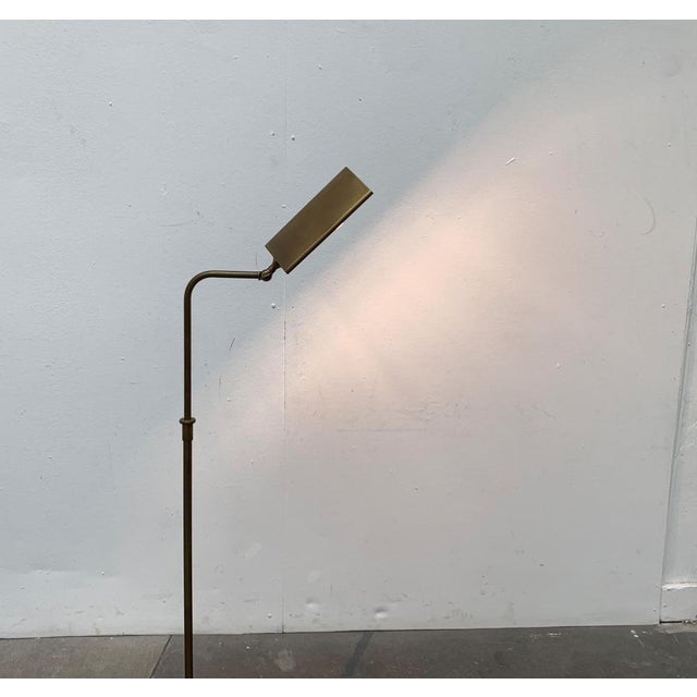 Vintage Hollywood Regency German Brass Floor Lamp by Florian Schulz For Sale - Image 10 of 18