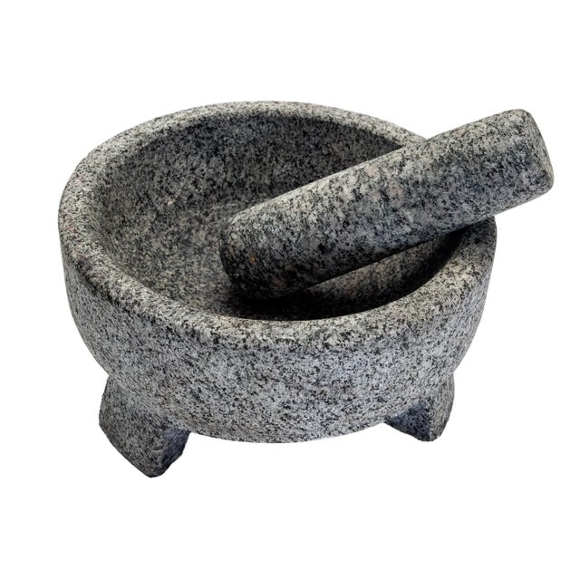 Stone Mid 20th Century Hand Made Granite Morter & Pestel For Sale - Image 7 of 7
