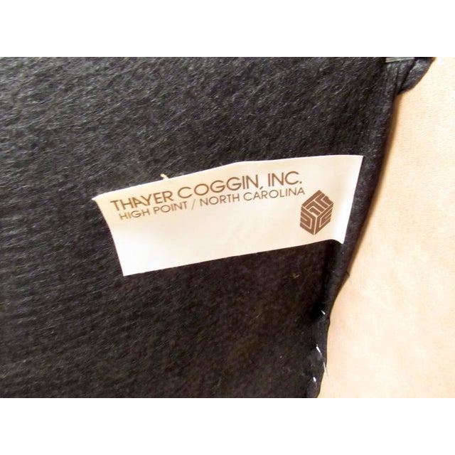 Textile Pair Vintage Modern Thayer Coggin Lounge Chairs For Sale - Image 7 of 8
