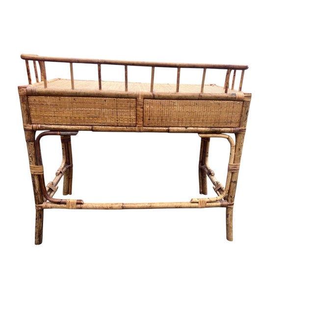 Rattan Wicker Desk For Sale - Image 10 of 18