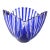 Large Blue and Clear Art Glass Bowl For Sale