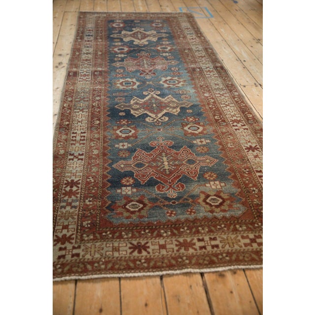 Old New House Vintage Distressed Malayer Rug Runner - 3'8" x 9'9" For Sale - Image 4 of 11