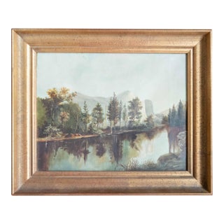 19th Century American Hudson River School Painting of Mirror Lake in Yosemite For Sale