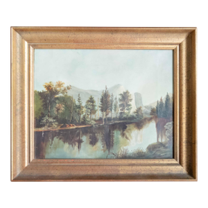 19th Century American Hudson River School Painting of Mirror Lake in Yosemite