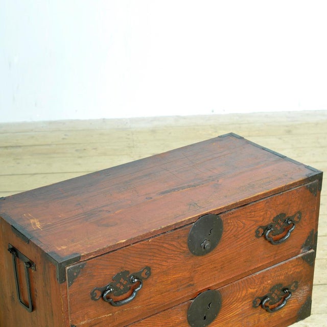 Wood Japanese Tansu Chest of Drawers, 1870s For Sale - Image 7 of 16