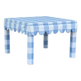 Scalloped Game Table in Serena & Lily Perennials For Sale