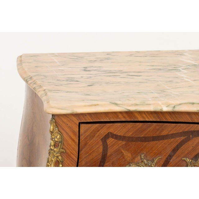 Louis XV Style Walnut Bombe Commode For Sale - Image 4 of 10