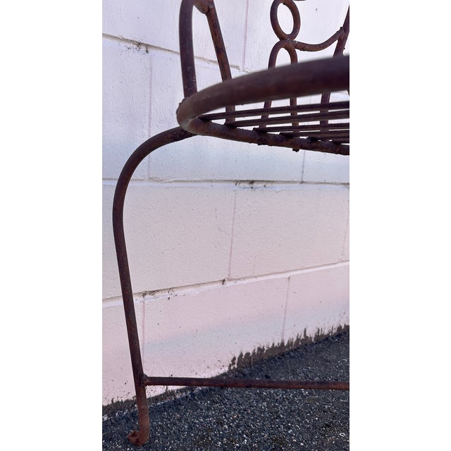 Metal 1980s John Risley Style Inspired Man and Woman Pop Art Iron Bench For Sale - Image 7 of 18