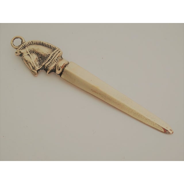 English Equestrian Brass Horse Letter Opener Chairish