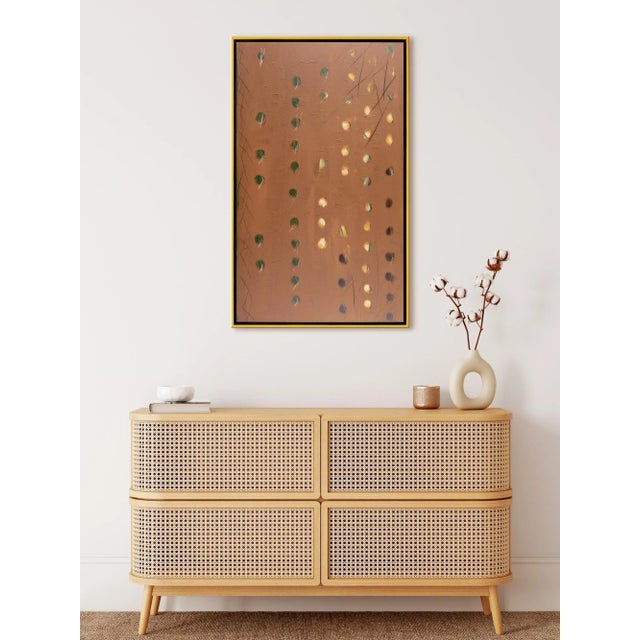 Contemporary X Spot Orange by Jamie Beckwith, Art Print in Gold Frame, Large For Sale - Image 3 of 4