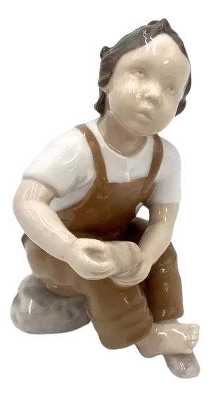 Porcelain Figurine of a Boy from Bing & Grondahl, Denmark, 1950s / 1960s