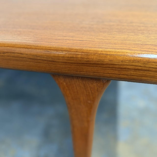 Wood Danish Modern Teak Coffee Table With Pull-Out Extension Johannes Andersen, Attributed Circa 1960s For Sale - Image 7 of 9