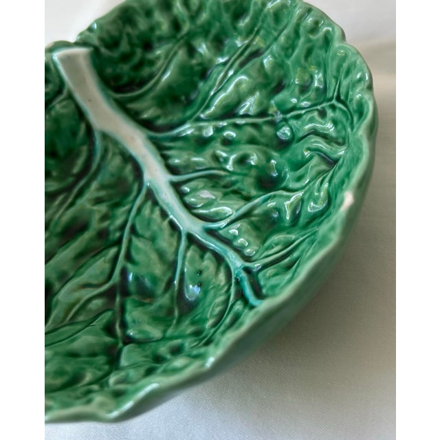 Vintage Bordallo Pinheiro Cabbage Leaf Dish/Small Bowl For Sale In Cincinnati - Image 6 of 6