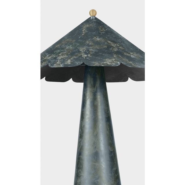 Industrial Hudson Valley Lighting Folly Beach 20.75 in. 1 Light Table Lamp in Verdigris Finish For Sale - Image 3 of 7