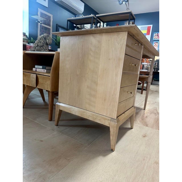 Mid-Century Modern 1950s Heywood Wakefield ‘Cadence’ Rare Writing Desk For Sale - Image 3 of 15