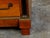 French 1930s Empire Style Walnut Commode with Grey Marble Top and Black Columns For Sale - Image 4 of 12