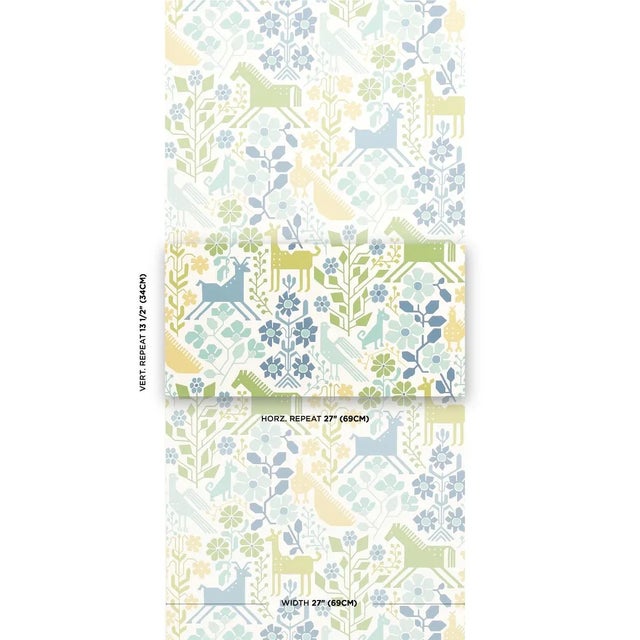 Fun and folksy, this large-scale wallpaper design was inspired by an appreciation for the artistry and imagination of...