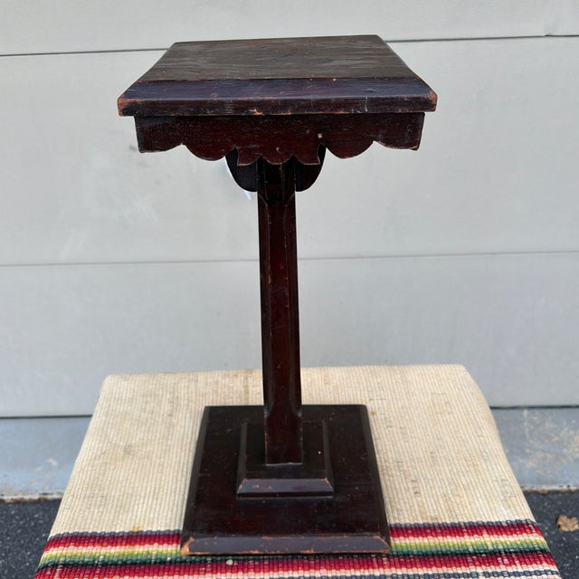 A Neat Antique Painted Pine and Carved Plant Stand or Pedestal Circa 1900 For Sale - Image 6 of 12