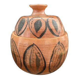 Studio Pottery Lidded Jar - Tonto Clay, Hand-Thrown For Sale