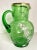 Early 20th Century Early 20th Century Depression Era Handblown Green Glass Pitcher For Sale - Image 5 of 13