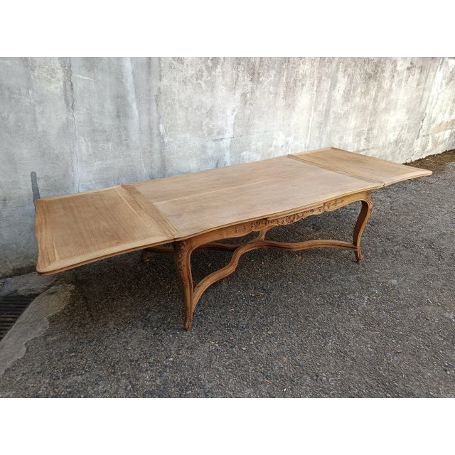 Louis XVI Oak Extendable Table, 1950s For Sale - Image 3 of 18