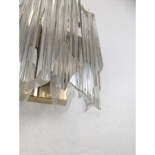 Brass and Murano Glass Wall Lamp by Venini by Novaresi For Sale - Image 5 of 6